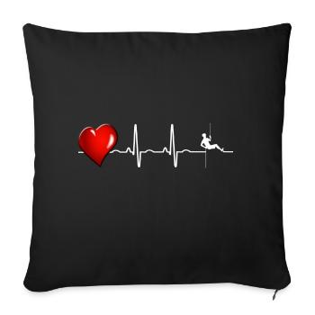 Alpinistes - Housse de coussin décorative 45 x 45 cm - noir - Devant