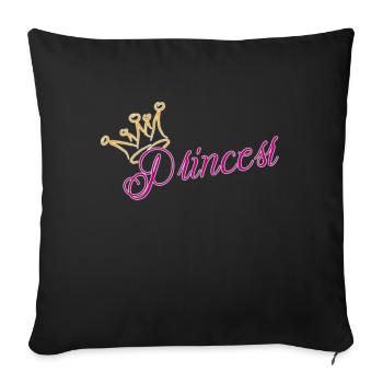 Princess - Sofakissenbezug 45 x 45 cm - Schwarz - Vorne