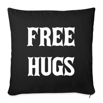 Free Hugs - Sofakissenbezug 45 x 45 cm - Schwarz - Vorne
