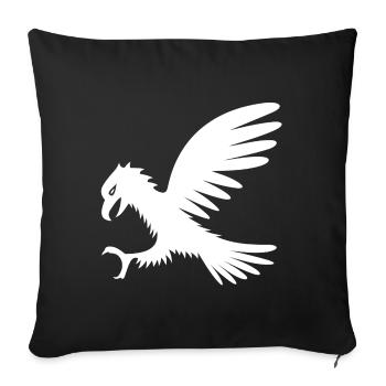 Adler - Sofakissenbezug 45 x 45 cm - Schwarz - Vorne