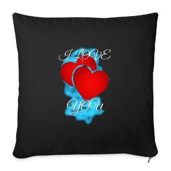 Ich Liebe Dich - Sofakissenbezug 45 x 45 cm - Schwarz - Vorne