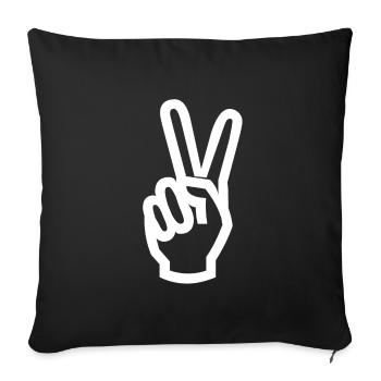 Victoire Victoire Peace Victory - Housse de coussin décorative 45 x 45 cm - noir - Devant