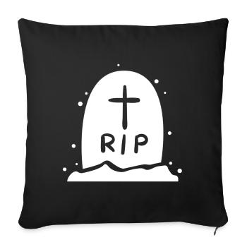 rest in peace - Sofa pillowcase 17,3'' x 17,3'' (45 x 45 cm) - black - Front