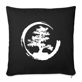 bonsai - Sofa pillowcase 17,3'' x 17,3'' (45 x 45 cm) - black - Front