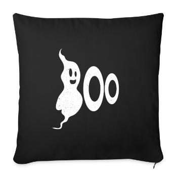 Halloween boo ghost - Sofa pillowcase 17,3'' x 17,3'' (45 x 45 cm) - black - Front