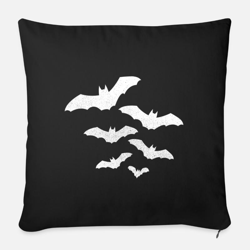 Halloween Fledermäuse Fledermaus - Sofakissenbezug 45 x 45 cm - Schwarz