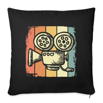 Film video - Sofa pillowcase 17,3'' x 17,3'' (45 x 45 cm) - black - Front