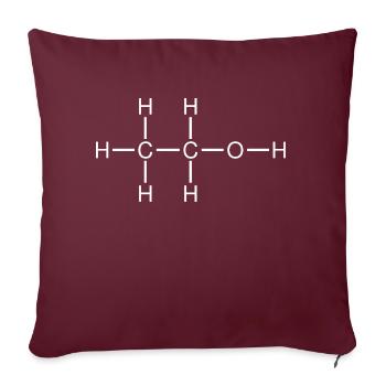 Ethanol Structure Alcohol Chemistry - Sofa pillowcase 17,3'' x 17,3'' (45 x 45 cm) - burgundy - Front