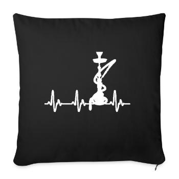 Cadeau de narguilé - Housse de coussin décorative 45 x 45 cm - noir - Devant
