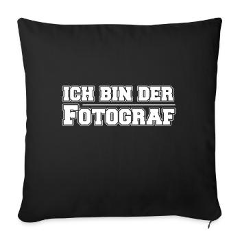Photographer Photograph Photo Shoot Photography - Sofa pillowcase 17,3'' x 17,3'' (45 x 45 cm) - black - Front