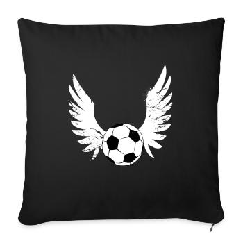 football - Housse de coussin décorative 45 x 45 cm - noir - Devant