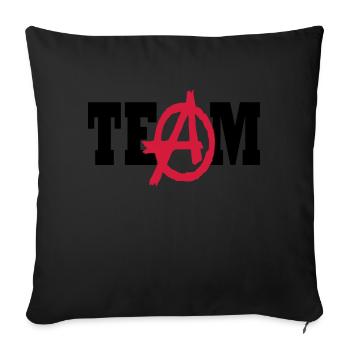 un graffiti d'équipe - Housse de coussin décorative 45 x 45 cm - noir - Devant