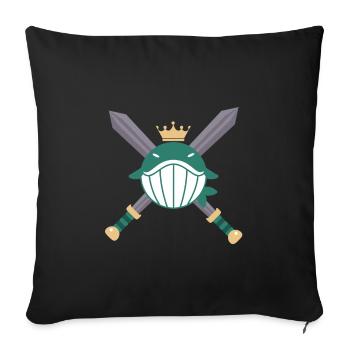 poisson - Housse de coussin décorative 45 x 45 cm - noir - Devant