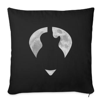 Full moon plectrum electric guitar - Sofa pillowcase 17,3'' x 17,3'' (45 x 45 cm) - black - Front