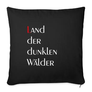 Ospreußen Ostpreussen hymne pays forêts noires - Housse de coussin décorative 45 x 45 cm - noir - Devant