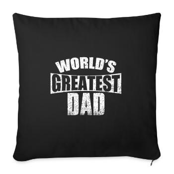 Vater Papi Bester Papa Vatertag Vati Dad Daddy - Sofakissenbezug 45 x 45 cm - Schwarz - Vorne