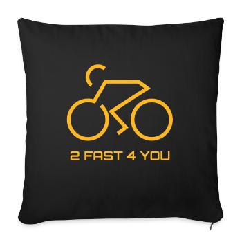coureur - Housse de coussin décorative 45 x 45 cm - noir - Devant