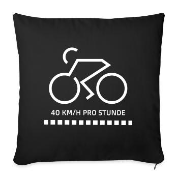 Radsport - Sofakissenbezug 45 x 45 cm - Schwarz - Vorne