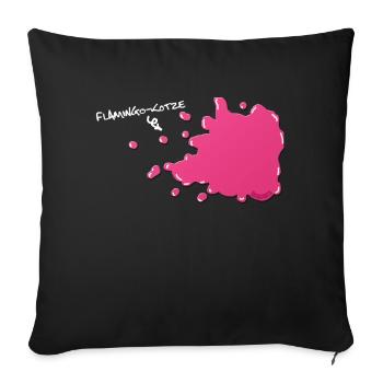 Flamingokotze - Sofakissenbezug 45 x 45 cm - Schwarz - Vorne