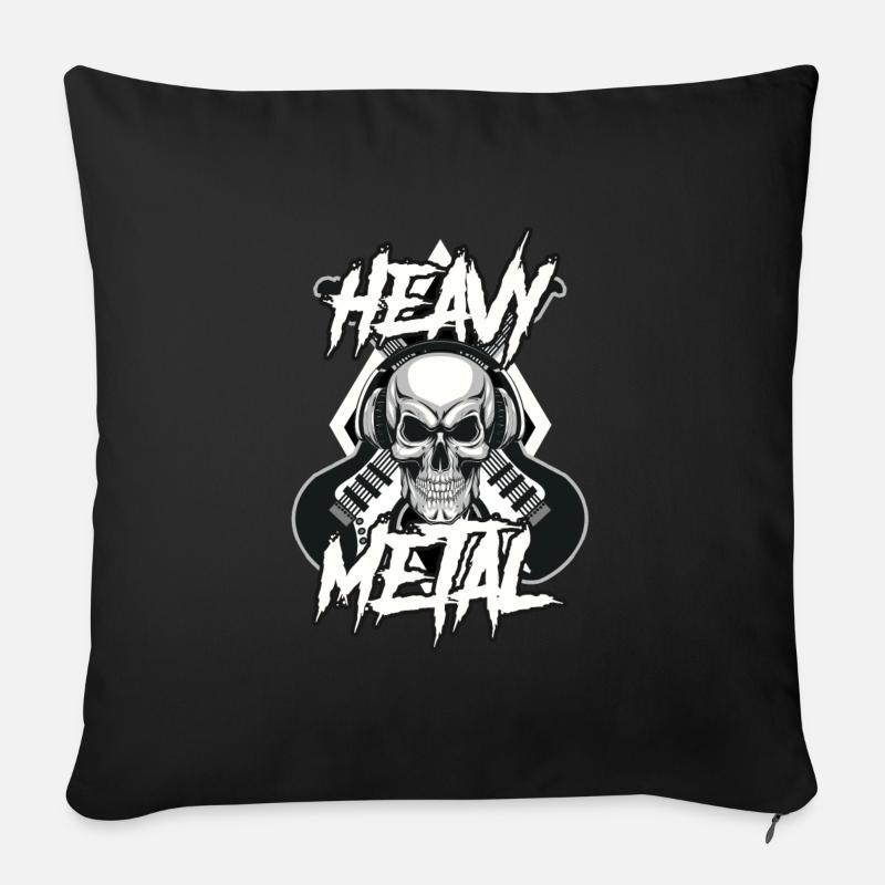 Heavy Metal - Sofakissenbezug 45 x 45 cm - Schwarz