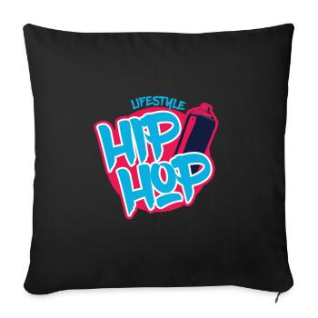Hip-hop lifestyle rap rapper old school hip hop - Sofakissenbezug 45 x 45 cm - Schwarz - Vorne