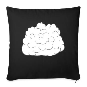 wolle wolke haufen staub himmel flusen clipart sah - Sofakissenbezug 45 x 45 cm - Schwarz - Vorne