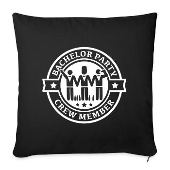 Bachelor Party Crew Member Junggesellenabschied - Sofa pillowcase 17,3'' x 17,3'' (45 x 45 cm) - black - Front