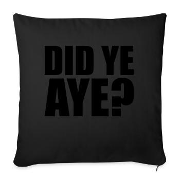 did ye aye - Housse de coussin décorative 45 x 45 cm - noir - Devant