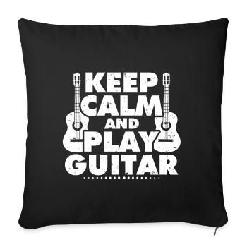 Gitarre - Sofakissenbezug 45 x 45 cm - Schwarz - Vorne