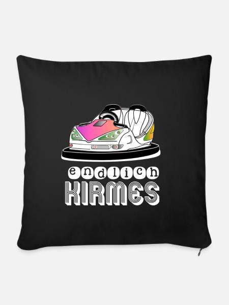 Endlich Kirmes Schausteller Boxauto Kirmesfans - Sofakissenbezug 45 x 45 cm - Schwarz