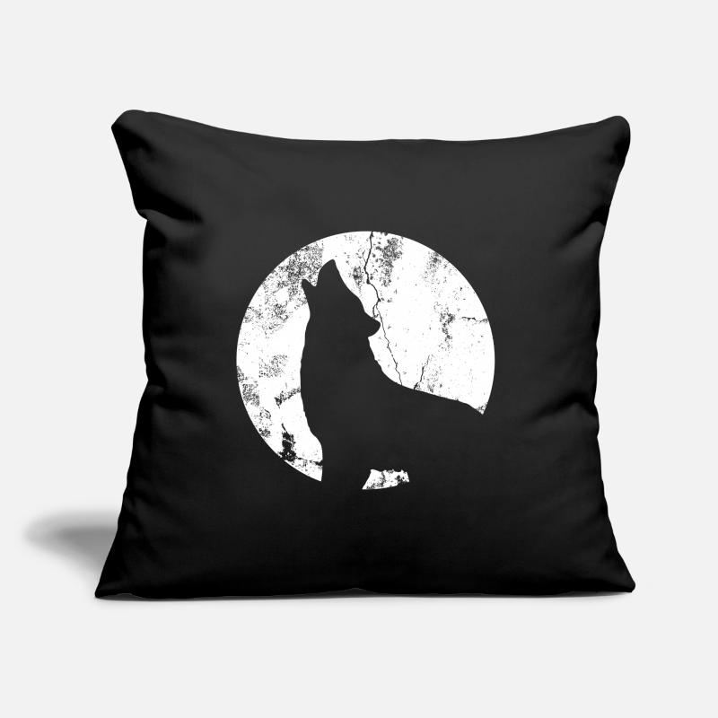 Wolf Mond Sofakissenbezug 45 x 45 cm