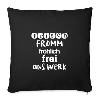 Frais pieux gai Theo Lingen Retro Turner - Housse de coussin décorative 45 x 45 cm - noir - Devant