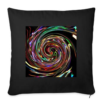 Neon spirals, neon spirals - Sofa pillowcase 17,3'' x 17,3'' (45 x 45 cm) - black - Front