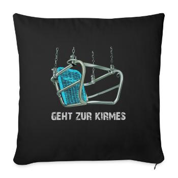 Fairground Carousel Goes to the fair - Sofa pillowcase 17,3'' x 17,3'' (45 x 45 cm) - black - Front