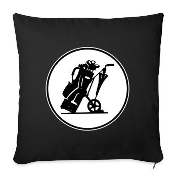 Club de golf - Housse de coussin décorative 45 x 45 cm - noir - Devant