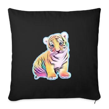 Tiger - Housse de coussin décorative 45 x 45 cm - noir - Devant