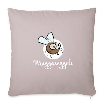 Swabian Muggaseggele Schwabischer dialect - Sofa pillowcase 17,3'' x 17,3'' (45 x 45 cm) - light taupe - Front
