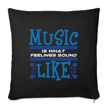 Want awesome t-shirt design about Music?You found - Sofa pillowcase 17,3'' x 17,3'' (45 x 45 cm) - black - Front