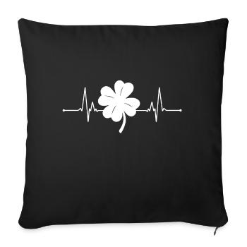 Shamrock Clover Ireland st patricks day patrick - Sofa pillowcase 17,3'' x 17,3'' (45 x 45 cm) - black - Front