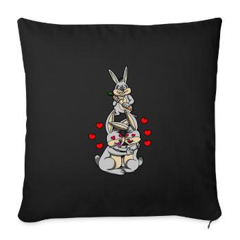 NO MERCY FOR LOVE - ICH HASSE GLÜCKLICHE PÄRCHEN - Sofakissenbezug 45 x 45 cm - Schwarz - Vorne
