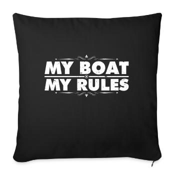 Sailor sailor angler yacht captain - Sofa pillowcase 17,3'' x 17,3'' (45 x 45 cm) - black - Front