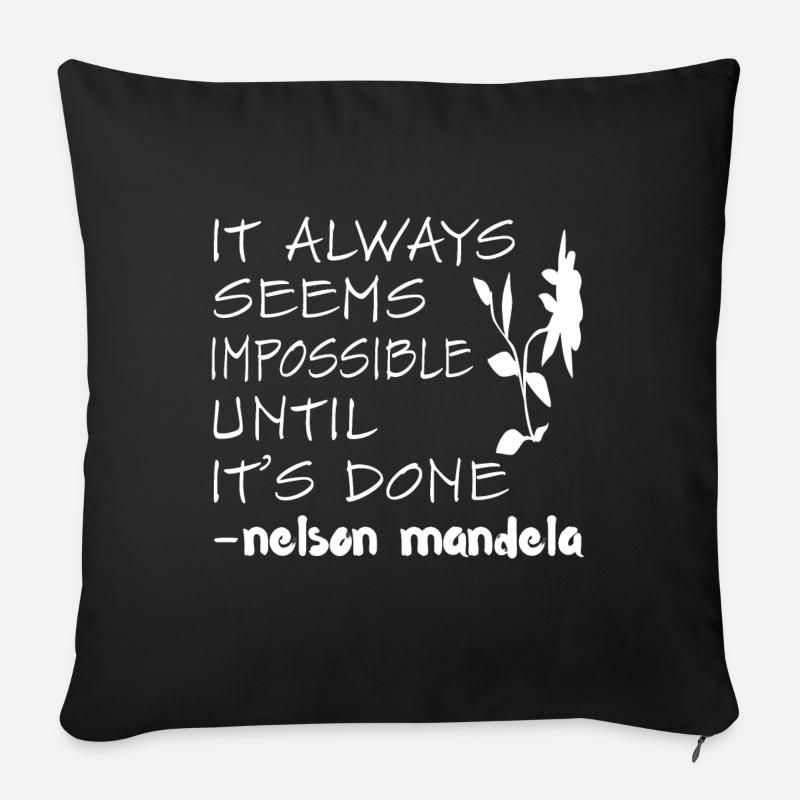 C'EST TOUJOURS POSSIBLE! Citation cadeau - Housse de coussin décorative 45 x 45 cm - noir