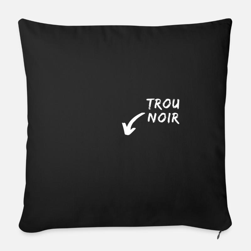Trou noir - Housse de coussin décorative 45 x 45 cm - noir