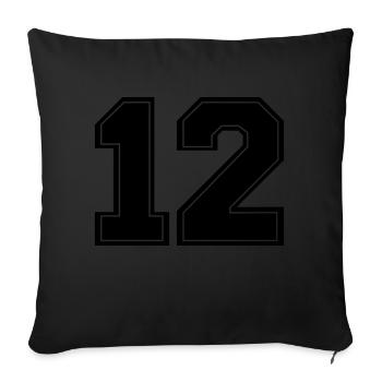 12_nr_2 - Housse de coussin décorative 45 x 45 cm - noir - Devant