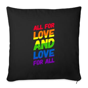 Homosexuality LGBT CSD Gay Pride - Sofa pillowcase 17,3'' x 17,3'' (45 x 45 cm) - black - Front
