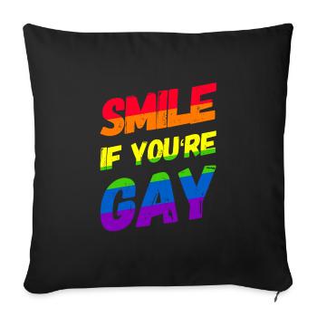 Homosexuality LGBT CSD Gay Pride - Sofa pillowcase 17,3'' x 17,3'' (45 x 45 cm) - black - Front