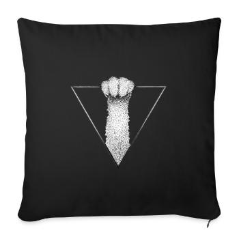 Cat paw - Sofa pillowcase 17,3'' x 17,3'' (45 x 45 cm) - black - Front