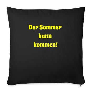 Été - Housse de coussin décorative 45 x 45 cm - noir - Devant