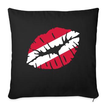 Austria - Sofa pillowcase 17,3'' x 17,3'' (45 x 45 cm) - black - Front