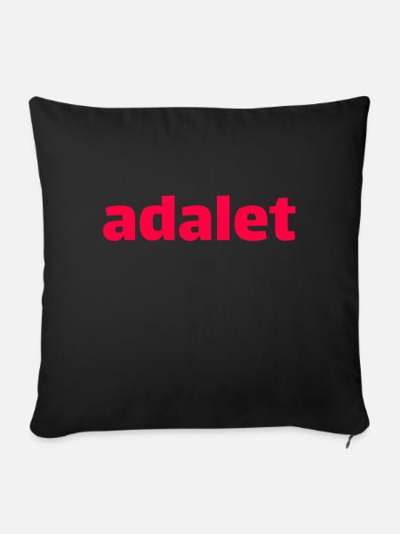 Adalet - Sofakissenbezug 45 x 45 cm - Schwarz